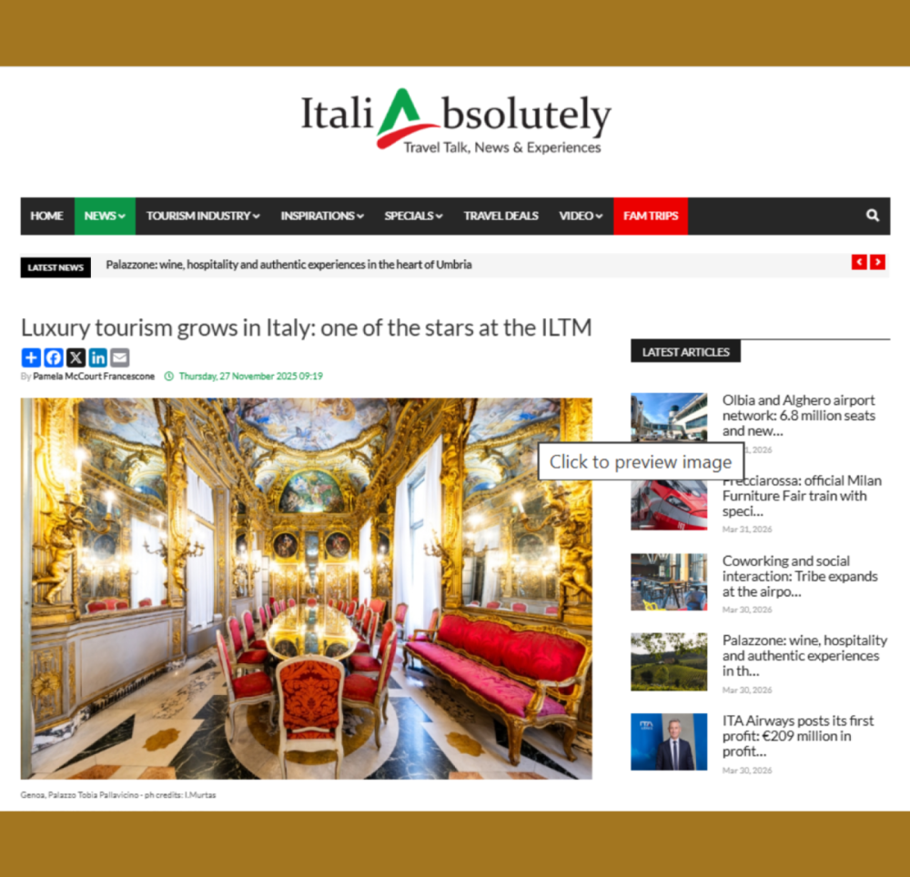 Luxury tourism grows in Italy: one of the stars at the ILTM